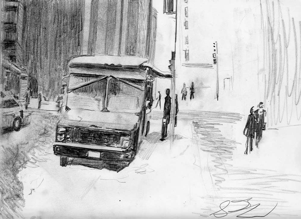 Snowy Chip Truck (sketch by Steven)